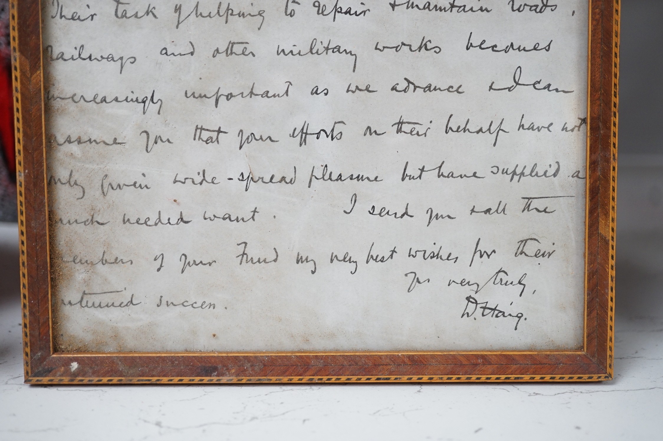 WWI interest- An autograph letter, signed by Douglas Haig 17/10/1918